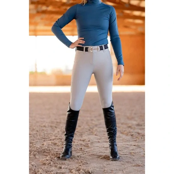 NEW Free Ride Equestrian Lux Breech Knee Patch Sand Lux Womens Size Medium Horse - Picture 1 of 12